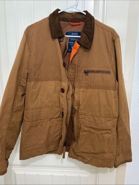 American Eagle Brown Utility Jacket with Corduroy Collar